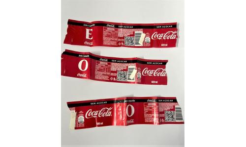 Coca Cola 3x R�tulos com Letras